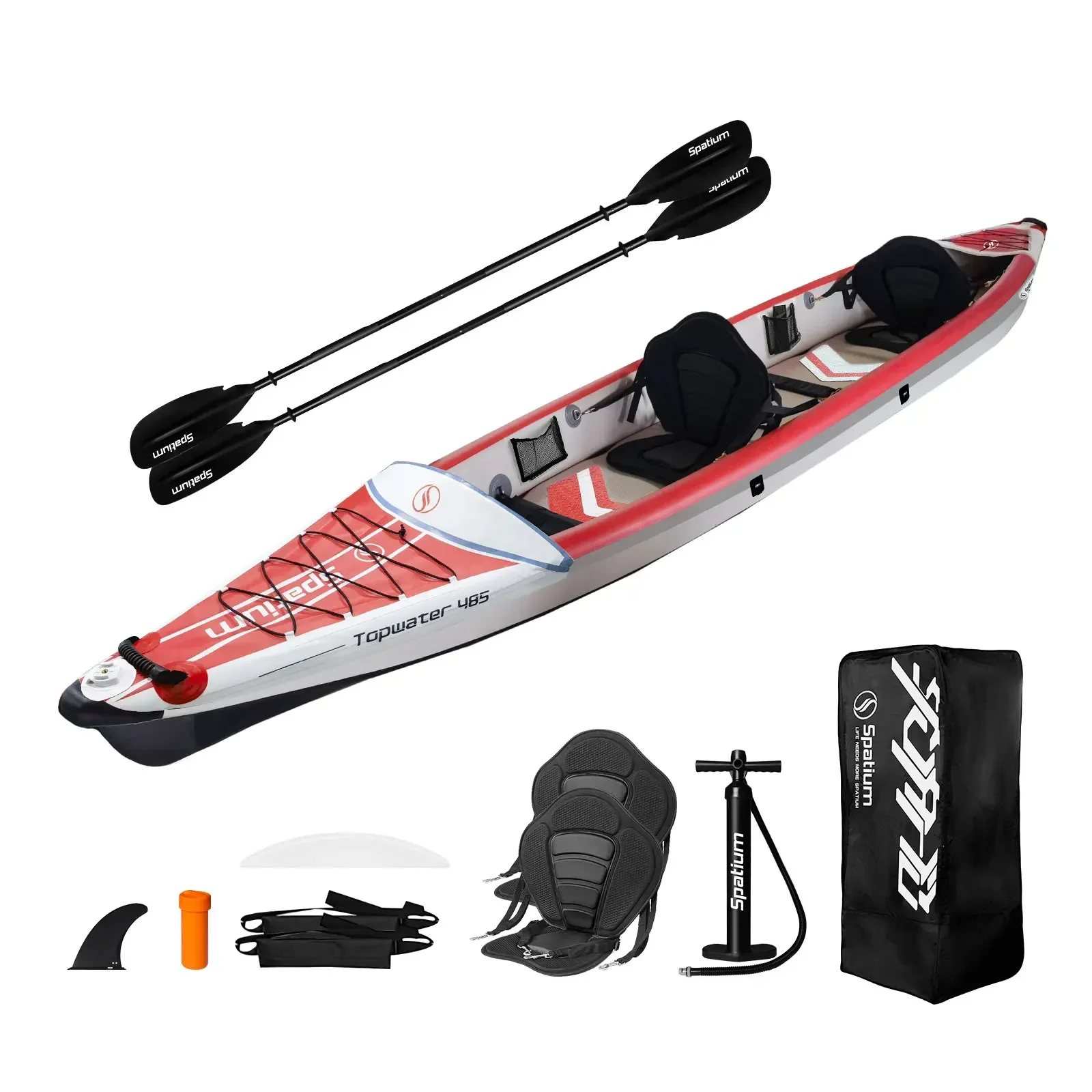 Fishing Kayak Paddle - Spatium Inflatable Kayak PVC Fishing Boat