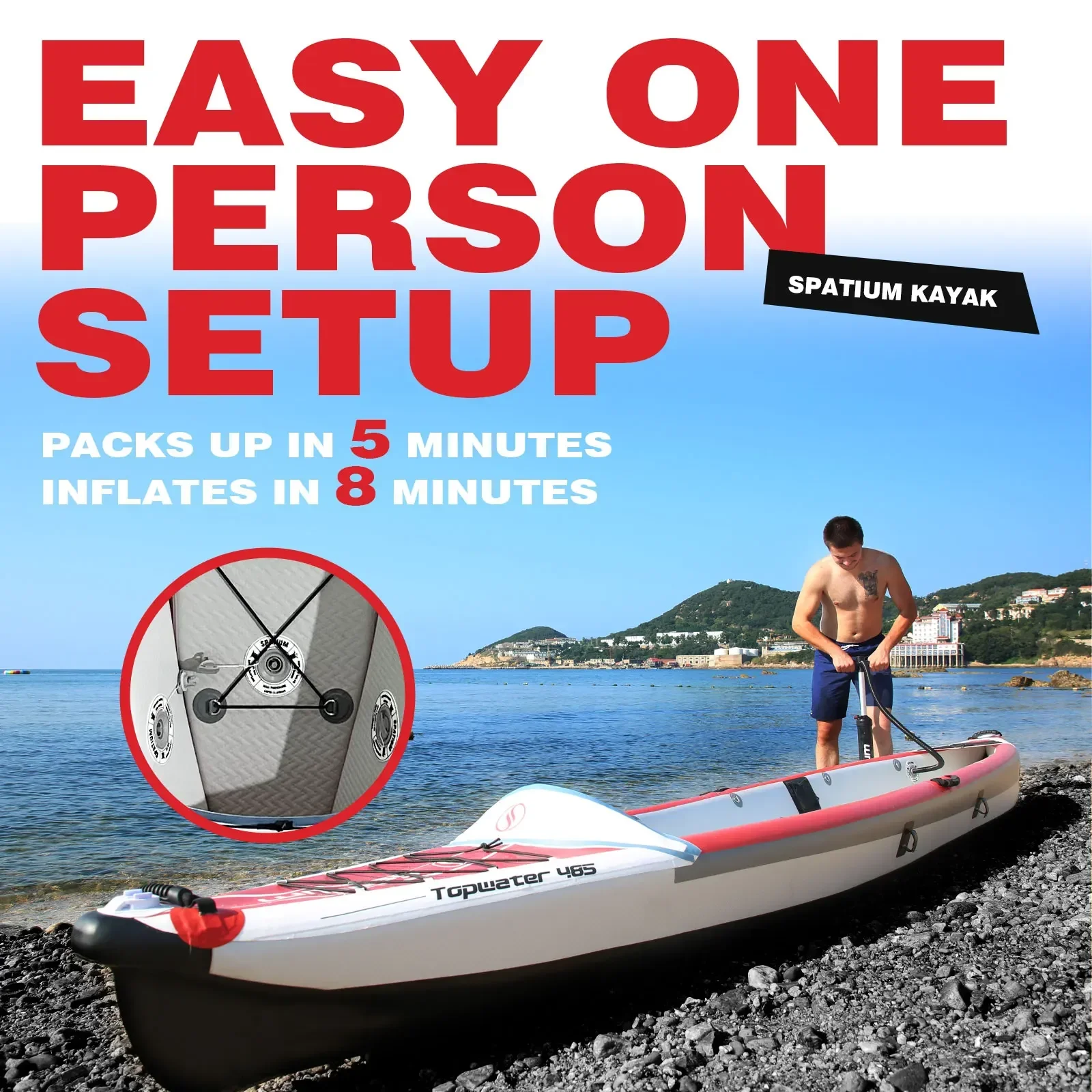 Spatium Inflatable Kayak PVC F - Fishing Kayak Paddle review and price