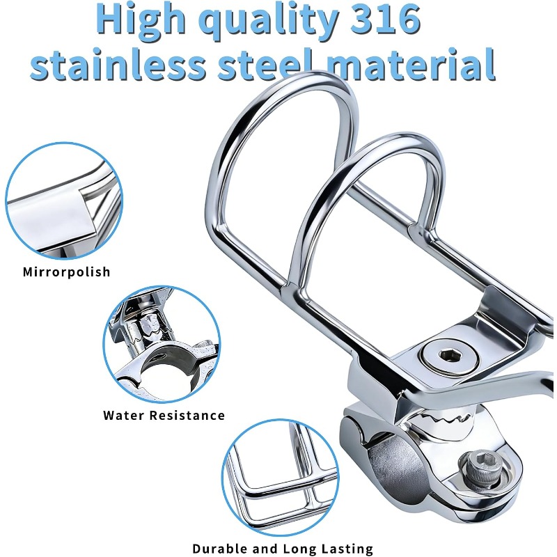 2Pcs 316 Stainless Steel Fishi - Fishing Kayak Rod Holder review and price